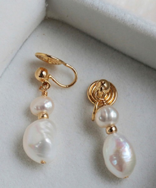 Ritomo De Ricco(リトモ・デ・リコ)の「落ちにくい!痛くなりにくいピアス風淡水パールーイヤリング(イヤリング・レディース・ゴールド・FREE)」の3枚目の写真