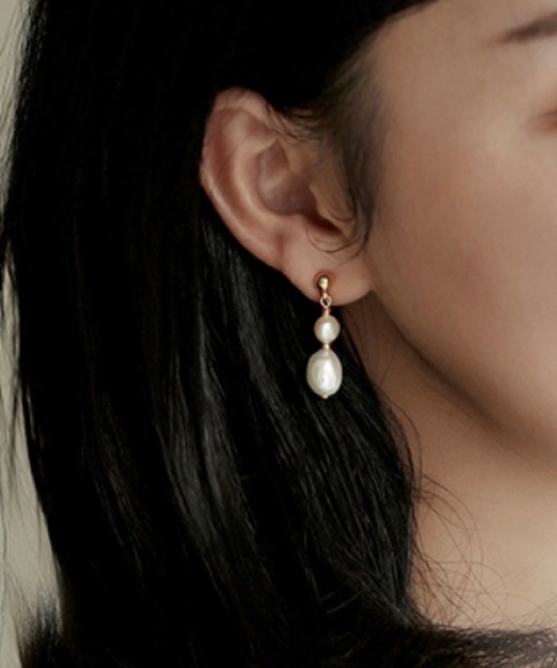 Ritomo De Ricco(リトモ・デ・リコ)の「落ちにくい!痛くなりにくいピアス風淡水パールーイヤリング(イヤリング・レディース・ゴールド・FREE)」の2枚目の写真