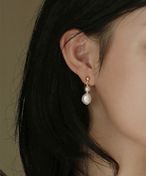 Ritomo De Ricco(リトモ・デ・リコ)の「落ちにくい!痛くなりにくいピアス風淡水パールーイヤリング(イヤリング・レディース・ゴールド・FREE)」の8枚目の写真