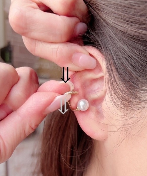 Ritomo De Ricco(リトモ・デ・リコ)の「落ちにくい!痛くなりにくいピアス風淡水パールーイヤリング(イヤリング・レディース・ゴールド・FREE)」の12枚目の写真