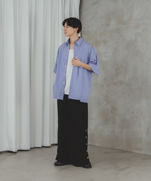 CDL オーバーサイズシャツ SERACE シャツ 「SERACE」Oversize side cord sheer shirt