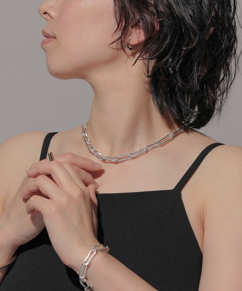 A part by（アパートバイ）の「ギザギザチェーンネックレス（ネックレス・レディース・ゴールド/シルバー・FREE）」の2枚目の写真
