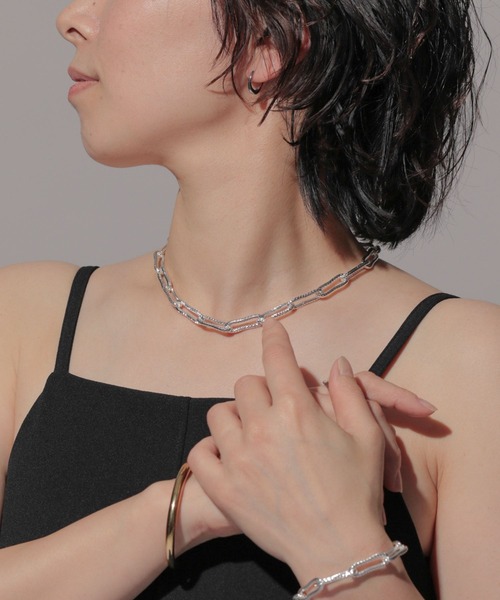 A part by（アパートバイ）の「ギザギザチェーンネックレス（ネックレス・レディース・ゴールド/シルバー・FREE）」の4枚目の写真