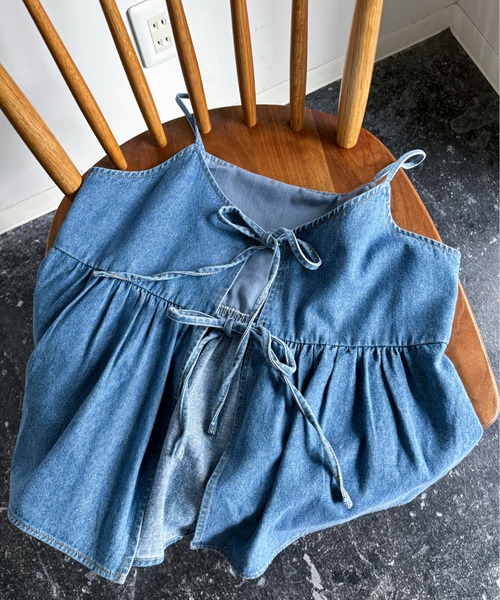 EPIMI E'PIMMY（エピミエピミー）の「マルチデニムリボンキャミソール（キャミソール・レディース・ロイヤルブルー/アイボリー/ブラック/グレー/ブラック系その他・MEDIUM）」の18枚目の写真