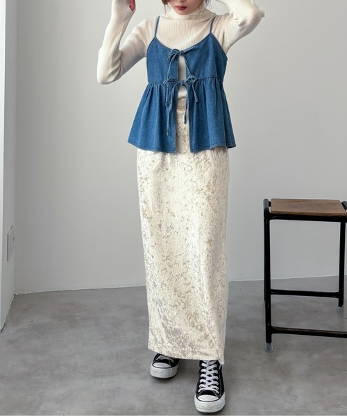 EPIMI E'PIMMY（エピミエピミー）の「マルチデニムリボンキャミソール（キャミソール・レディース・ロイヤルブルー/アイボリー/ブラック/グレー/ブラック系その他・MEDIUM）」の22枚目の写真