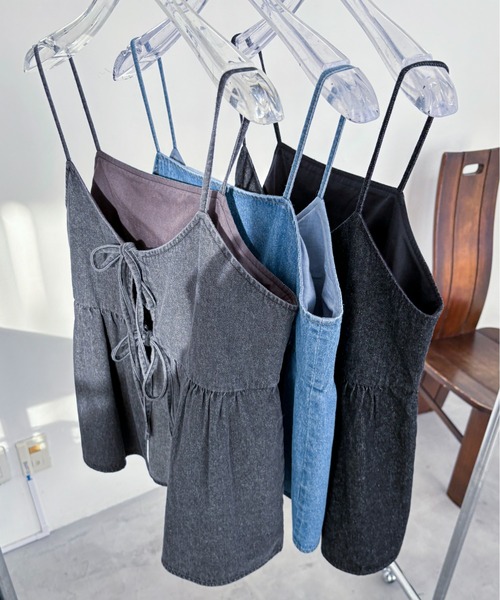 EPIMI E'PIMMY（エピミエピミー）の「マルチデニムリボンキャミソール（キャミソール・レディース・ロイヤルブルー/アイボリー/ブラック/グレー/ブラック系その他・MEDIUM）」の13枚目の写真