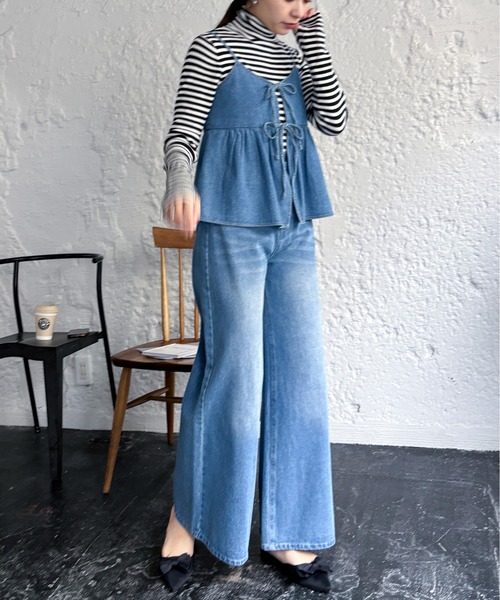 EPIMI E'PIMMY（エピミエピミー）の「マルチデニムリボンキャミソール（キャミソール・レディース・ロイヤルブルー/アイボリー/ブラック/グレー/ブラック系その他・MEDIUM）」の16枚目の写真