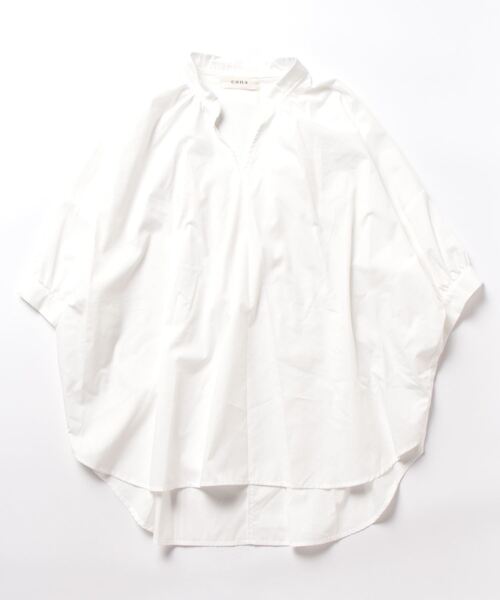 cona（コナ）の「スタンドギャザーVネックブラウス（シャツ/ブラウス・レディース・パープル/ブルー/オフホワイト・FREE）」の18枚目の写真