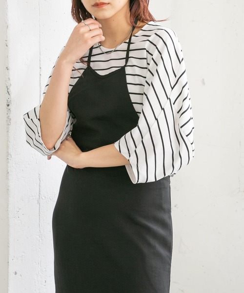 KBF（ケイビーエフ）の「立体スリーブカットソー（Tシャツ/カットソー・レディース・ブラック/ブルー系その他/ホワイト系その他・ONE）」の4枚目の写真