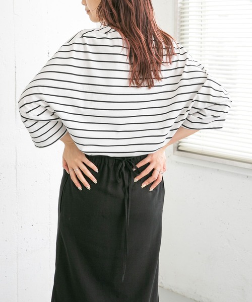 KBF（ケイビーエフ）の「立体スリーブカットソー（Tシャツ/カットソー・レディース・ブラック/ブルー系その他/ホワイト系その他・ONE）」の6枚目の写真