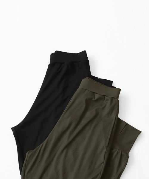 antiqua(アンティカ)の「裾スリットリブパンツ(その他パンツ・レディース・ブラック/ダークカーキ・M/L)」の21枚目の写真