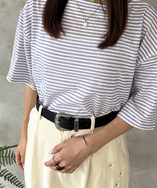 kutir(クティール)の「kutirlune/デザインバックルベルト(ベルト・レディース・ブラック/ダークブラウン・FREE)」の5枚目の写真