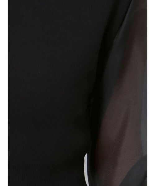 MURUA（ムルーア）の「シャイニースリーブドッキングニット（ニット/セーター・レディース・ブラック/ホワイト/ブルー・FREE）」の15枚目の写真