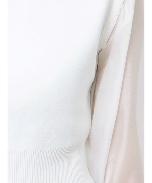 MURUA（ムルーア）の「シャイニースリーブドッキングニット（ニット/セーター・レディース・ブラック/ホワイト/ブルー・FREE）」の13枚目の写真