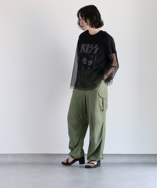 cepo(セポ)の「チュールリボンカーディガン 2WAY(カーディガン/ボレロ・レディース・カーキ/ベージュ/ブラック・M)」の8枚目の写真