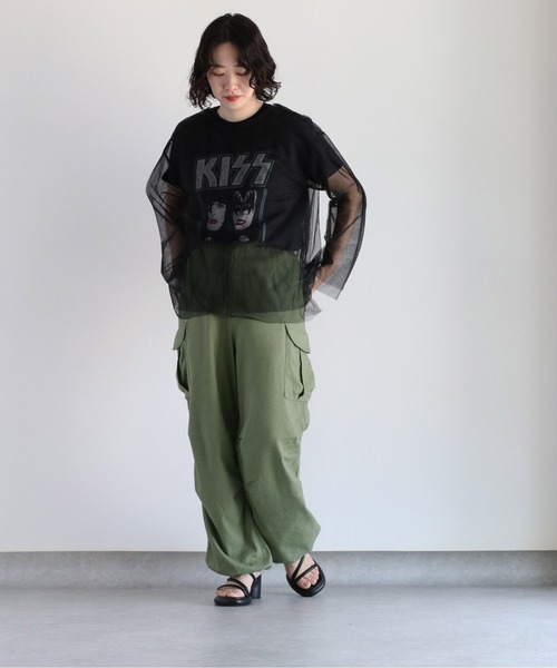 cepo(セポ)の「チュールリボンカーディガン 2WAY(カーディガン/ボレロ・レディース・カーキ/ベージュ/ブラック・M)」の7枚目の写真
