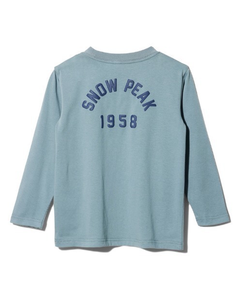 Snow Peak（スノーピーク）の「Kids Foam Printed L/S T shirt Snow Peak（Tシャツ/カットソー・キッズ・チャコール/ホワイト/サックスブルー・2/3/4/1）」の5枚目の写真