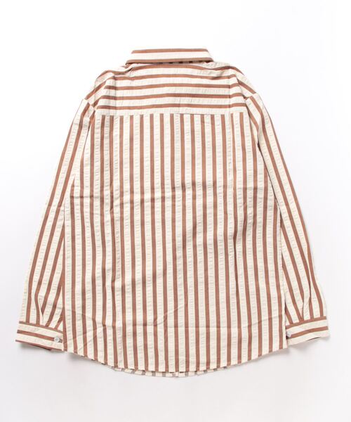 aimoha(アイモハ)の「aimoha mens スリムフィットストライプシャツ(シャツ/ブラウス・メンズ・ベージュ/グリーン/ブルー・X-LARGE/LARGE/XX-LARGE/MEDIUM)」の4枚目の写真