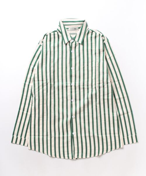 aimoha(アイモハ)の「aimoha mens スリムフィットストライプシャツ(シャツ/ブラウス・メンズ・ベージュ/グリーン/ブルー・X-LARGE/LARGE/XX-LARGE/MEDIUM)」の6枚目の写真