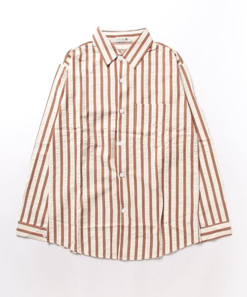 aimoha(アイモハ)の「aimoha mens スリムフィットストライプシャツ(シャツ/ブラウス・メンズ・ベージュ/グリーン/ブルー・X-LARGE/LARGE/XX-LARGE/MEDIUM)」の5枚目の写真