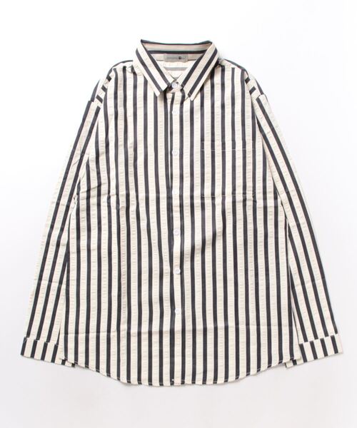 aimoha(アイモハ)の「aimoha mens スリムフィットストライプシャツ(シャツ/ブラウス・メンズ・ベージュ/グリーン/ブルー・X-LARGE/LARGE/XX-LARGE/MEDIUM)」の7枚目の写真