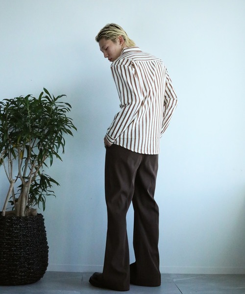 aimoha(アイモハ)の「aimoha mens スリムフィットストライプシャツ(シャツ/ブラウス・メンズ・ベージュ/グリーン/ブルー・X-LARGE/LARGE/XX-LARGE/MEDIUM)」の20枚目の写真