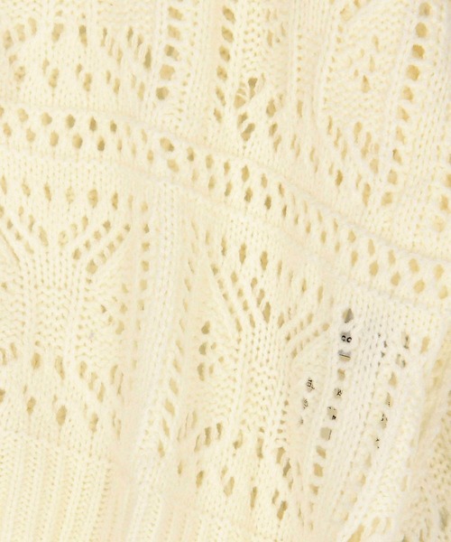 179/WG（イチナナキュウダブルジー）の「透かし編みリボンカーディガン（カーディガン/ボレロ・レディース・オフホワイト/ブラック/ピンク・FREE）」の11枚目の写真