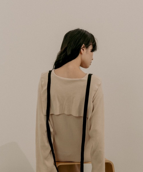 moi tytto（モイテュット）の「紐付きセーラーニットワンピース（ワンピース・レディース・ブラック/ベージュ/ナチュラル・FREE）」の20枚目の写真