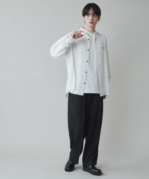 LUCY（ルーシー）の「LUCY/アムンゼンシンプルロゴBIGシャツ（シャツ/ブラウス・メンズ・ホワイト/ブラック・LARGE/MEDIUM）」の18枚目の写真