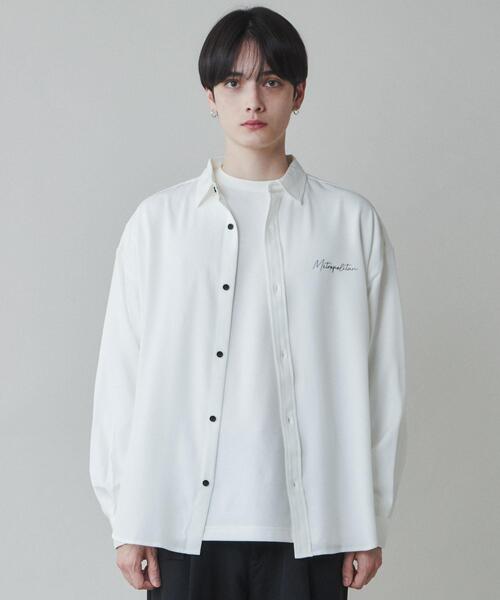 LUCY（ルーシー）の「LUCY/アムンゼンシンプルロゴBIGシャツ（シャツ/ブラウス・メンズ・ホワイト/ブラック・LARGE/MEDIUM）」の4枚目の写真