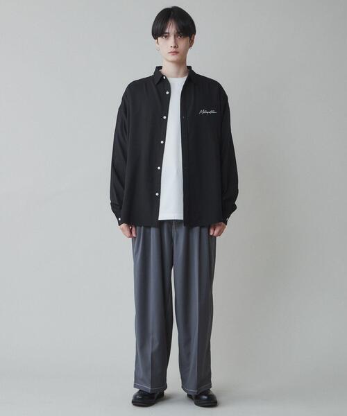 LUCY（ルーシー）の「LUCY/アムンゼンシンプルロゴBIGシャツ（シャツ/ブラウス・メンズ・ホワイト/ブラック・LARGE/MEDIUM）」の6枚目の写真