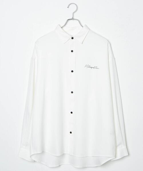 LUCY（ルーシー）の「LUCY/アムンゼンシンプルロゴBIGシャツ（シャツ/ブラウス・メンズ・ホワイト/ブラック・LARGE/MEDIUM）」の9枚目の写真