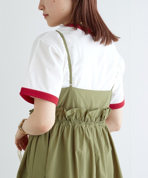 w closet（ダブルクローゼット）の「カーゴナイロンキャミワンピース（ワンピース・レディース・ブラック/ライトカーキ/グレイッシュベージュ/ブラウン/スミクロ・FREE）」の19枚目の写真