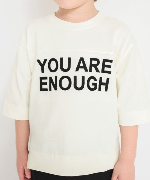 BRANSHES(ブランシェス)の「ロゴアップリケ7分袖Tシャツ(Tシャツ/カットソー・キッズ・チャコールグレー/オフホワイト・120/110/140/90/130/100/150)」の10枚目の写真