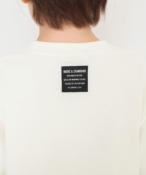 BRANSHES(ブランシェス)の「ロゴアップリケ7分袖Tシャツ(Tシャツ/カットソー・キッズ・チャコールグレー/オフホワイト・120/110/140/90/130/100/150)」の14枚目の写真