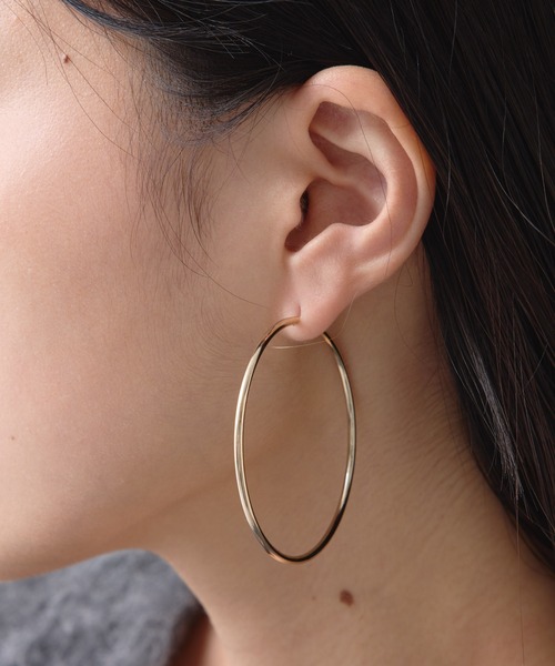 CIAOPANIC TYPY（チャオパニックティピー）の「【 lil/リル】メタルフープピアスM（ピアス（両耳用）・レディース・シルバー/ゴールド・ONE SIZE）」の15枚目の写真