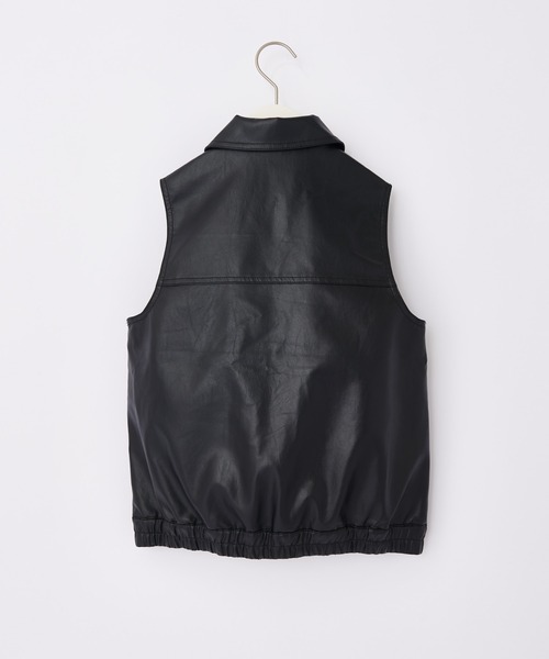 CIAOPANIC TYPY(チャオパニックティピー)の「【KIDS】【WEB限定】フェイクレザーベスト(ベスト・キッズ・アイボリー/ブラック・M/XL/XXL)」の9枚目の写真