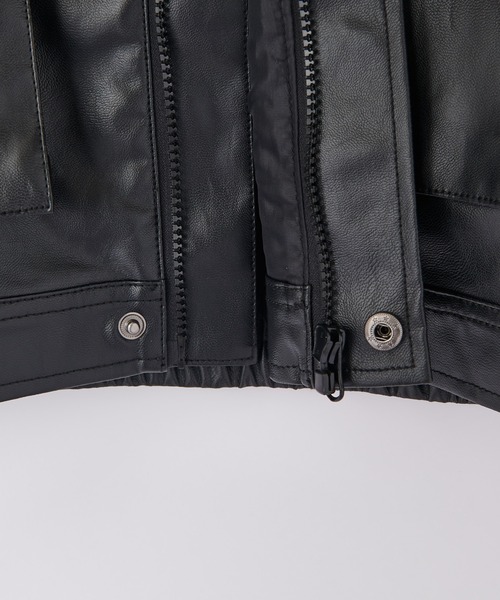 CIAOPANIC TYPY(チャオパニックティピー)の「【KIDS】【WEB限定】フェイクレザーベスト(ベスト・キッズ・アイボリー/ブラック・M/XL/XXL)」の12枚目の写真