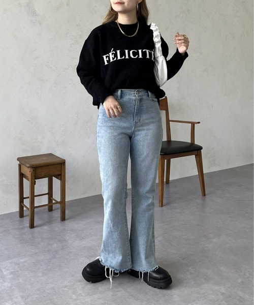 prose verse（プロズヴェール）の「ジャガードロゴニット（ニット/セーター・レディース・ネイビー/ベージュ/ブラック・ﾌﾘ-）」の17枚目の写真