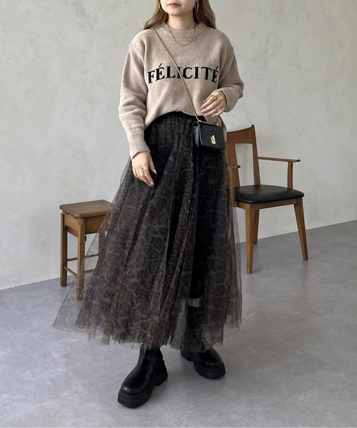 prose verse（プロズヴェール）の「ジャガードロゴニット（ニット/セーター・レディース・ネイビー/ベージュ/ブラック・ﾌﾘ-）」の7枚目の写真