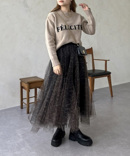 prose verse（プロズヴェール）の「ジャガードロゴニット（ニット/セーター・レディース・ネイビー/ベージュ/ブラック・ﾌﾘ-）」の9枚目の写真