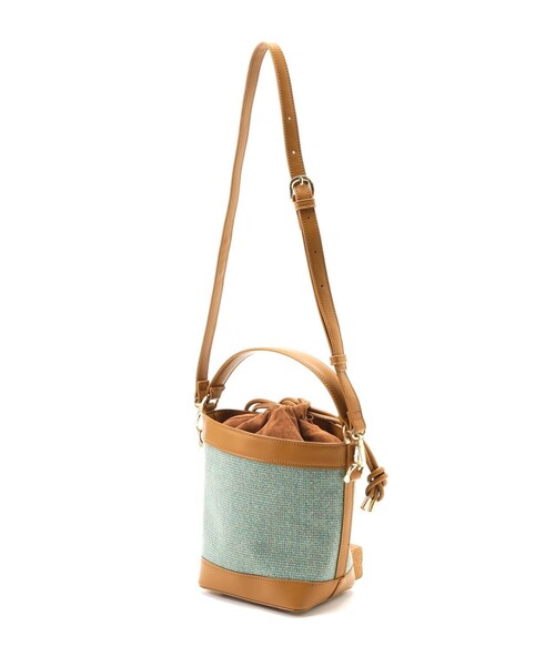 N.（N. Natural Beauty Basic）（エヌエヌナチュラルビューティーベーシック）の「◆バケツ型チェックショルダーバッグ（ビジネスバッグ・レディース・キャメル/ブラウン・ﾌﾘ-）」の10枚目の写真