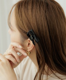 flower | ベビーリボンクリップ　２ピース(バレッタ/ヘアクリップ)