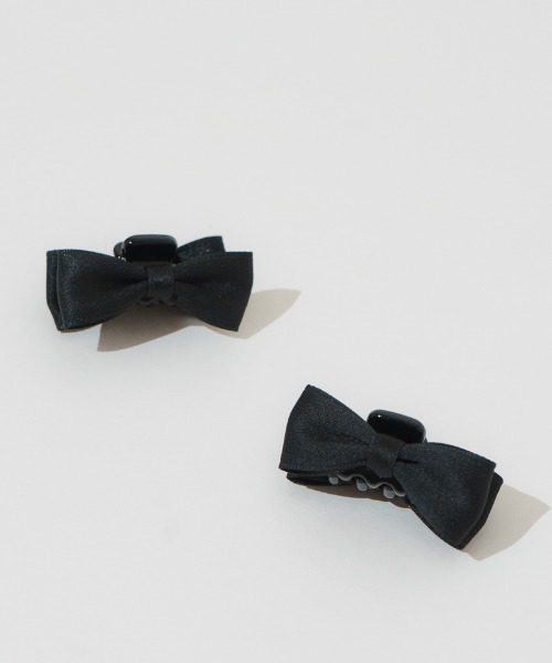 flower(フラワー)の「ベビーリボンクリップ 2ピース(バレッタ/ヘアクリップ・レディース・アイボリー/ブラック・FREE)」の16枚目の写真