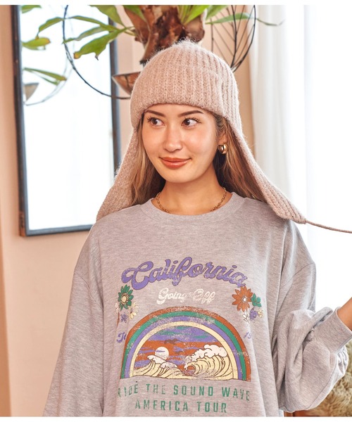 anap mimpi(アナップミンピ)の「ニットフライトキャップ(ニットキャップ/ビーニー・レディース・ベージュ/ブラック/グレー・FREE)」の5枚目の写真