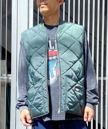 Dickies/ディッキーズ 中綿ベスト 表面撥水 レギュラーフィット 光沢生地 80200200