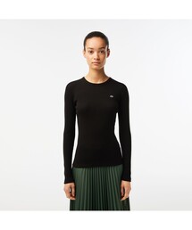 LACOSTE | ワンポイントリブニットスリムセーター(Tシャツ/カットソー)