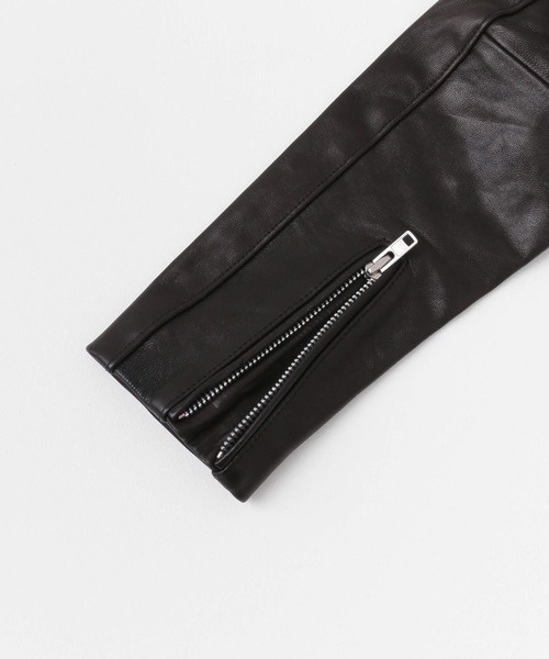 ITEMS URBANRESEARCH（アイテムズ アーバンリサーチ）の「ゴートレザー シングライダースジャケット（ライダースジャケット・メンズ・ブラック・LARGE/MEDIUM）」の19枚目の写真