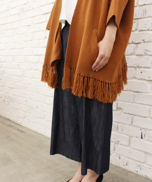 CIAOPANIC(チャオパニック)の「【Ciaopanic】裾フリンジニットカーディガン(カーディガン/ボレロ・レディース・ホワイト/ブラック/キャメル・FREE)」の7枚目の写真