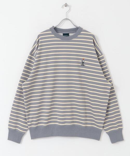 TeddyBear SPORTS BRAND（テディベアスポーツブランド）の「TEDDY BEAR ボーダー スウェットプルオーバー（スウェット・メンズ・ブラウン系その他/グレー系その他/ブラック系その他・LARGE/MEDIUM）」の4枚目の写真